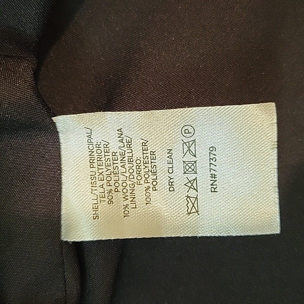 ANN TAYLOR Teal-Blk-Cream Tweed Houndstooth Coat- LIKE NEW - Picture 9 of 9